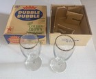 Rare Vintage 1950s Fleer Dubble Bubble Promo Golden Crown Stemware Glasses W Box