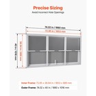 Uimoso 74x40 In Aluminum Alloy Service Window For Food Truck Concessions
