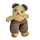 Antique Teddy Bear Corduroy Pants Plush Stuffed Animal Toy Collectible Vintage