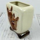 Royal Copley Pottery Deer Doe   Fawn Head Ceramic Vase Planter Mcm Vintage Craze