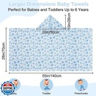 Basumee Toddler Bath Towels With Hood For 0   6 Years 55  X 28  Soft Absorbent 