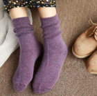 5 Pack Women Wool Angora Casual Solid Boot Warm Thick Crew Socks Fanshion Winter