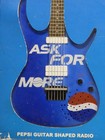 2000s Pepsi Ask For More Guitar Shaped Auto Scan Radio   Batman Stamp Sheet