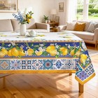 Capri Lemon Table Cloth Rectangle 84  X 60   rectangular 