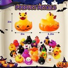 24 Pcs Halloween Rubber Ducks  Goodie Bag Stuffers  For Jeeps  Parties