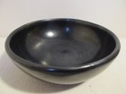 Polished Plain Blackware Open Bowl Pottery By Maria Martinez Signed Maria Poveka