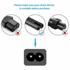 Ac Power Cord 5ft 2 Prong Power Cable Replacement For Ps5 Ps4 Ps3 Xbox Tv