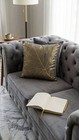 Luxury Navy Blue Gold Cushion Cover Luxury Jacquard Throw Pillow Case Home Decor