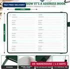 Address Book With Alphabetical Tabs  Hardcover Telephone Book Address Organizer