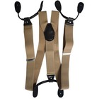Button Holes Link Men Suspenders Brace W 6 Button Holes 2 Length Adjusters Beige