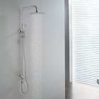 Single Cold Shower Faucet Brushed Nickel 8  Shower Head 2-way Valve Handheld Tap