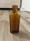 Vintage Buckley   s Amber Glass Medicine Bottle 5 5    Embossed Apothecary Antique
