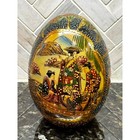 Pair Of Satsuma-style Moriage Eggs     Hand Painted Oriental Decor