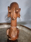 African Hand Carved Wood Tribal Fertility Figure 10 5 Inches Tall