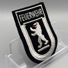 Vintage Berliner Feuerwehr Germany Fire Department Dress Uniform Shield Patch