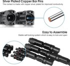Solar Panel Y t Branch Cable Connection Waterproof Adapter Extension Free Ship
