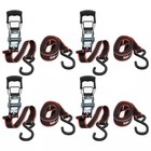 Husky 12 Ft  X 1 In  Ratchet Tie-down Straps With S-hook  4-pack 