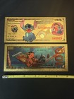 Lilo   Stitch  100 Gold Foil Novelty Bill     Collectible Disney Fan Art