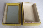 Antique French Hand Painted Paper Litho Of 2 Ladies And A Child Wood Box C  1850
