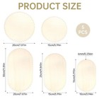 Wooden Basket Bottom  5 Pcs 5 Sizes Oval Circle Blank Solid Crochet Basket Wo   