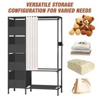 Portable Heavy-duty Wardrobe  Semi-open Freestanding Closet   4 Storage Drawers