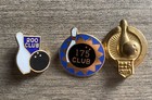 Lot Of 8 Vintage Bowling Club Pins Pinback