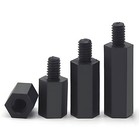 Black Nylon M3 m4 Male Thread Pillars Plastic Pcb Spacer Studs Hex Standoff
