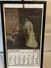 1897 Antique Victorian Domestic Sewing Machine Co  Promotional Framed Calendar