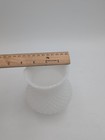 Vintage  White Milk Glass Hobnail Lamp Shade Ruffled Edge 5 25 Inch Tall