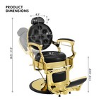 New Black gold Vintage Heavyduty Hydraulic Barber Chair All Purpose Salon Beauty