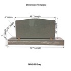 Gray Granite Monument  48x24x6  Polished Headstone With Base Mn-243