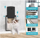 Clawjaw Cat Door For Exterior Wall - Metal Frame  Magnetic Flaps  Small