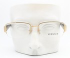 Versace Ve1175b 1002 Semi Rimless Eyeglasses Glasses Polished Gold 53mm W case