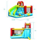 Inflatable Kids Water Slide Jumper Bounce House Splash Water Pool Without Blower