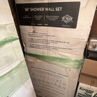 Delta 36  Shower Wall Set  High Gloss Acrylic  White  Direct-to-stud