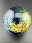 Contemporary Handmade Art Glass Marble 1 58  Fumed Wigwag Vortex Swirl Mib Heady