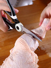 1pc Multifunctional Stainless Steel Kitchen Scissors With Bone Cutter - New