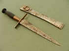 Antique Middle Eastern Moroccan African Combat Dagger Dirk Knife   Sheath Knives