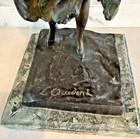 Louis Icart  l  Occident  Bronze Female Figurine French Sculpture Signed