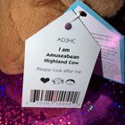 New Jellycat Amuseabean Highland Cow  retired  Small Premium Plush