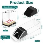 4 Deck Blackjack Shoe And Discard Tray  Clear Acrylic Card Dispenser Blackjac   