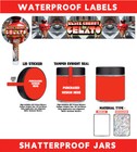 3oz Food Grade Jars   Top - Waterproof Top   Side Label Set - Tamper   50pack  