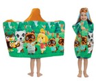 Animal Crossing Kids Tom Nook Hooded Bath Towel  Cotton  Green  Nintendo
