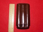 Dunhill Genuine Leather 3 X Cigar Case - Brown -made In Spain