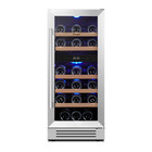 Yeego 15  Wine Cooler Mini Refrigerator Hold 28 Bottles Dual Zone Touch Panel