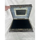 Antique Victorian Celluloid Dresser Box - Maiden   Cherubs Scene - Floral Roses
