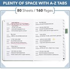 Mr  Pen- Address Book With Alphabetical Tabs  Small Hardcover 5 2 x6 8   Green