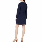 Michael Kors New Women s Grommet-detail Faux Wrap Dress Tedo