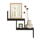 Wall Mount Floating Ladder Shelf  Espresso