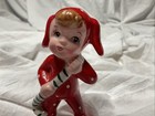 Christmas Candy Cane Pixie Elf Japan Vintage 5    Red Polkadot Rare